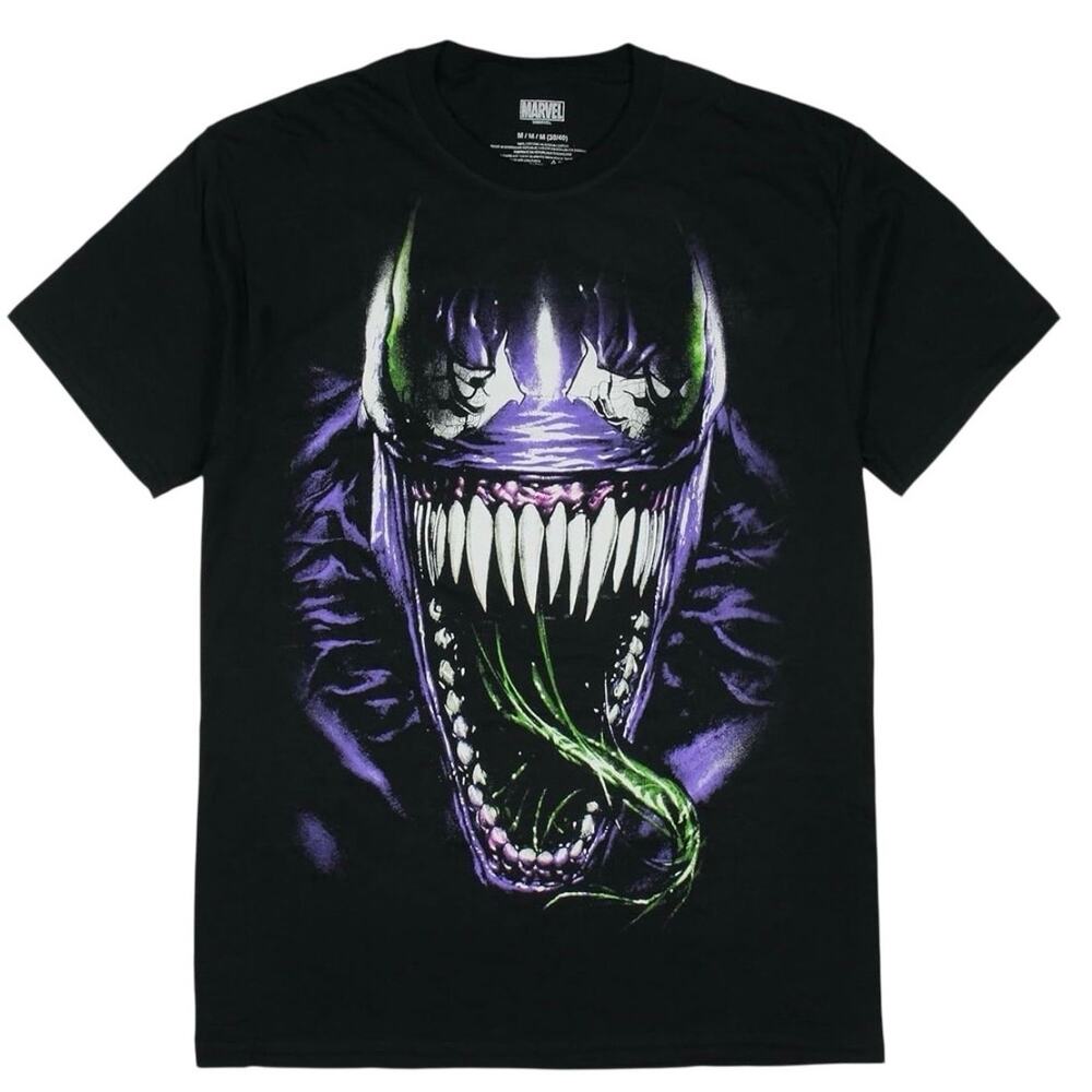 Marvel Comics Venom Dark Reflection Venom's Green-Tinted Tongue Tee 3X
